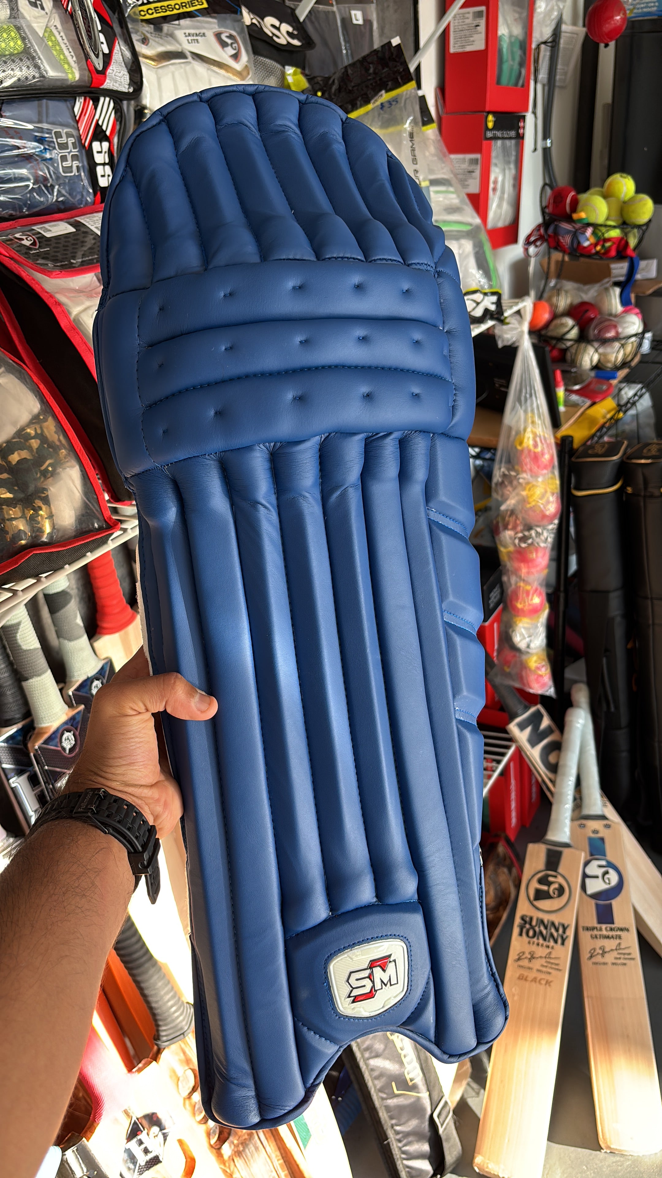 SM SULTAN BATTING PADS - BLUE