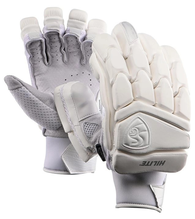 SG HILITE WHITE BATTING GLOVES - LH